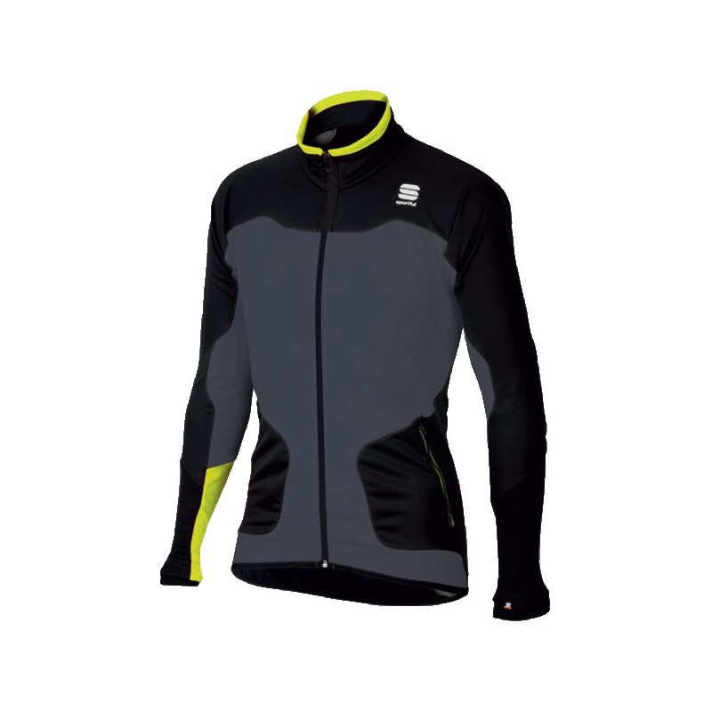 Oppvarming jakke Sportful Apex WS Jacket svart-grå Oppvarming jakke Sportful Apex WS Jacket svart-grå